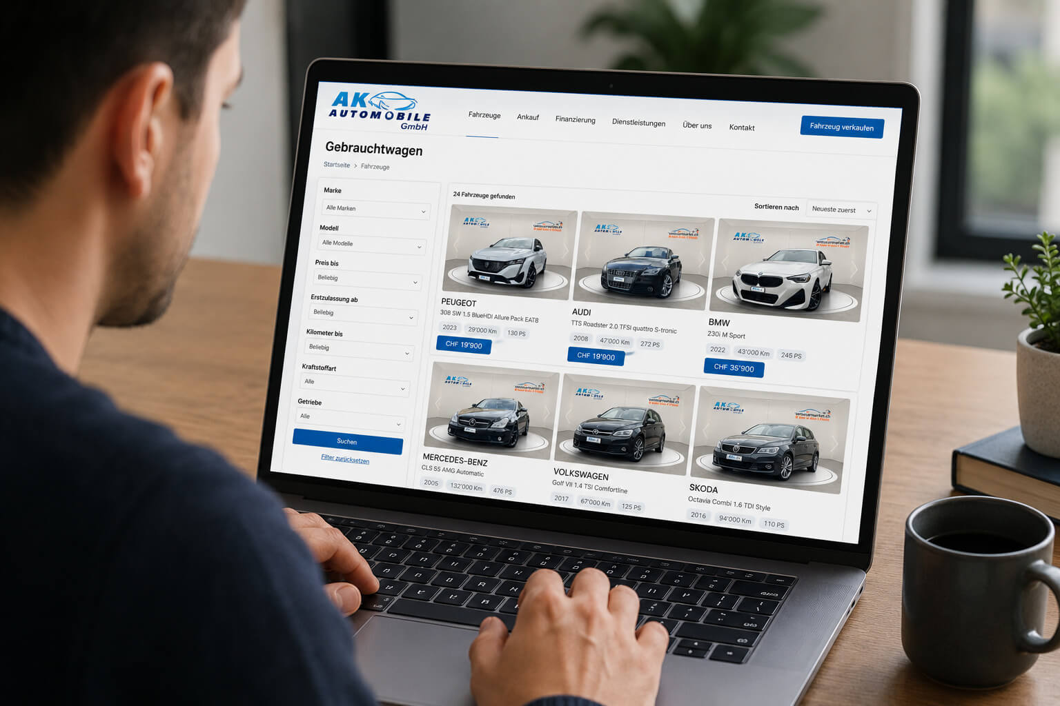 Gebrauchtwagen kaufen bei AK Automobile: geprüfte Occasionen online ansehen und mit Preis, Kilometerstand und Marke vergleichen