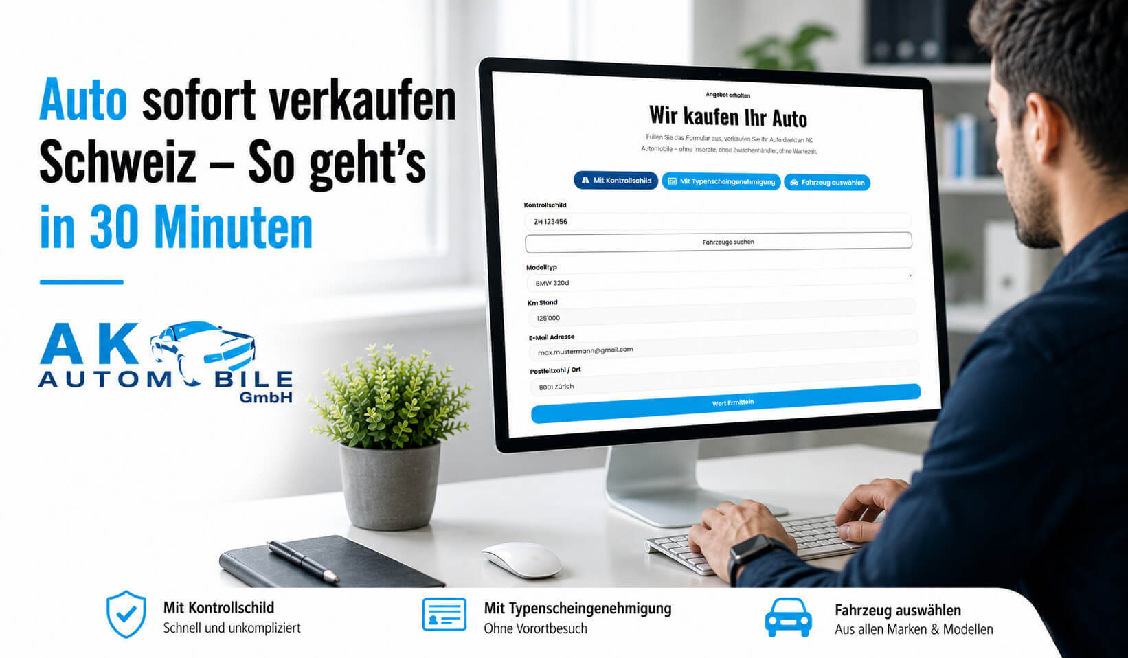 Auto sofort verkaufen Schweiz – So geht’s in 30 Minuten